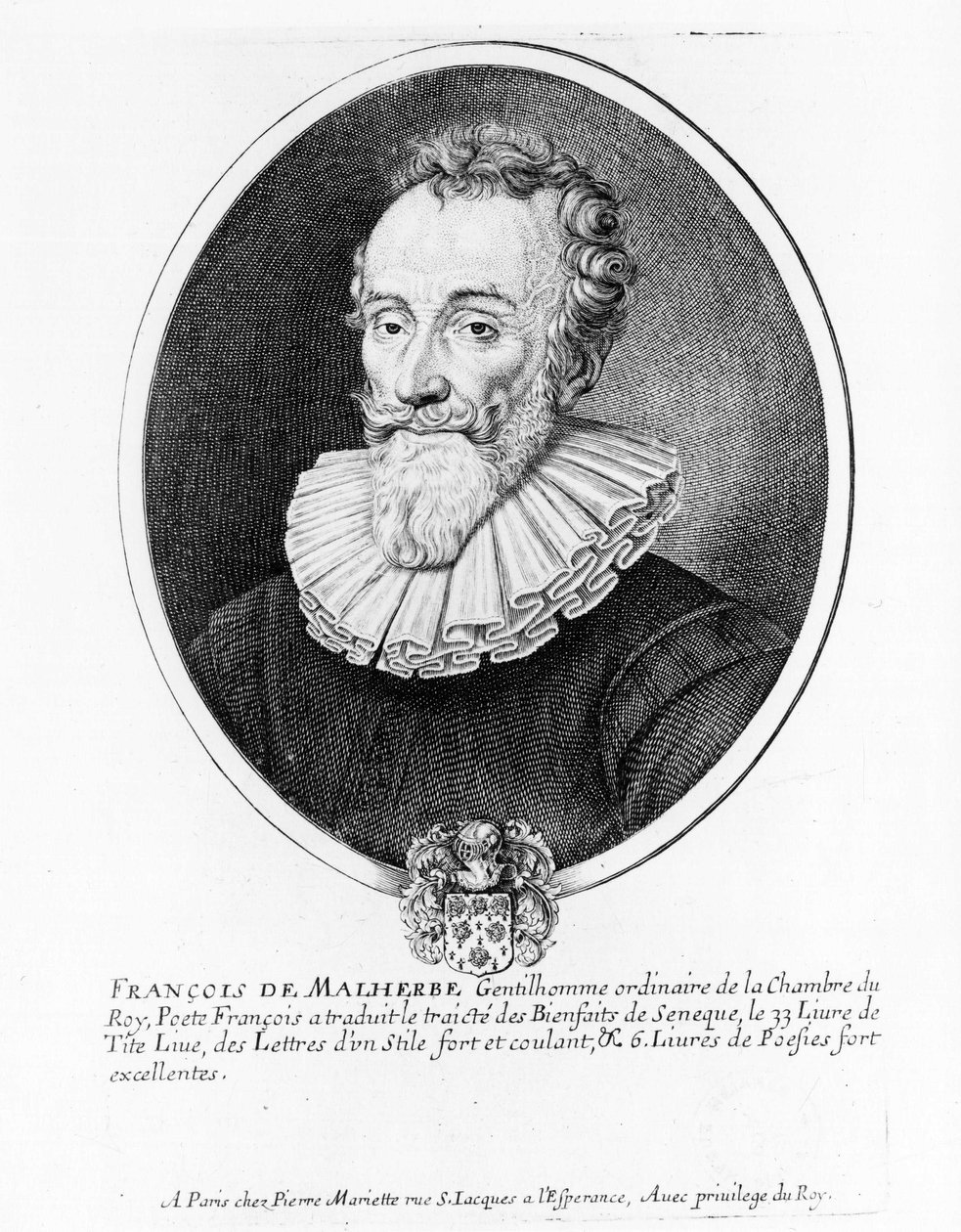 Ranskalaisen runoilijan Francois de Malherben (1555-1628) muotokuva tekijältä Anonymous Anonymous
