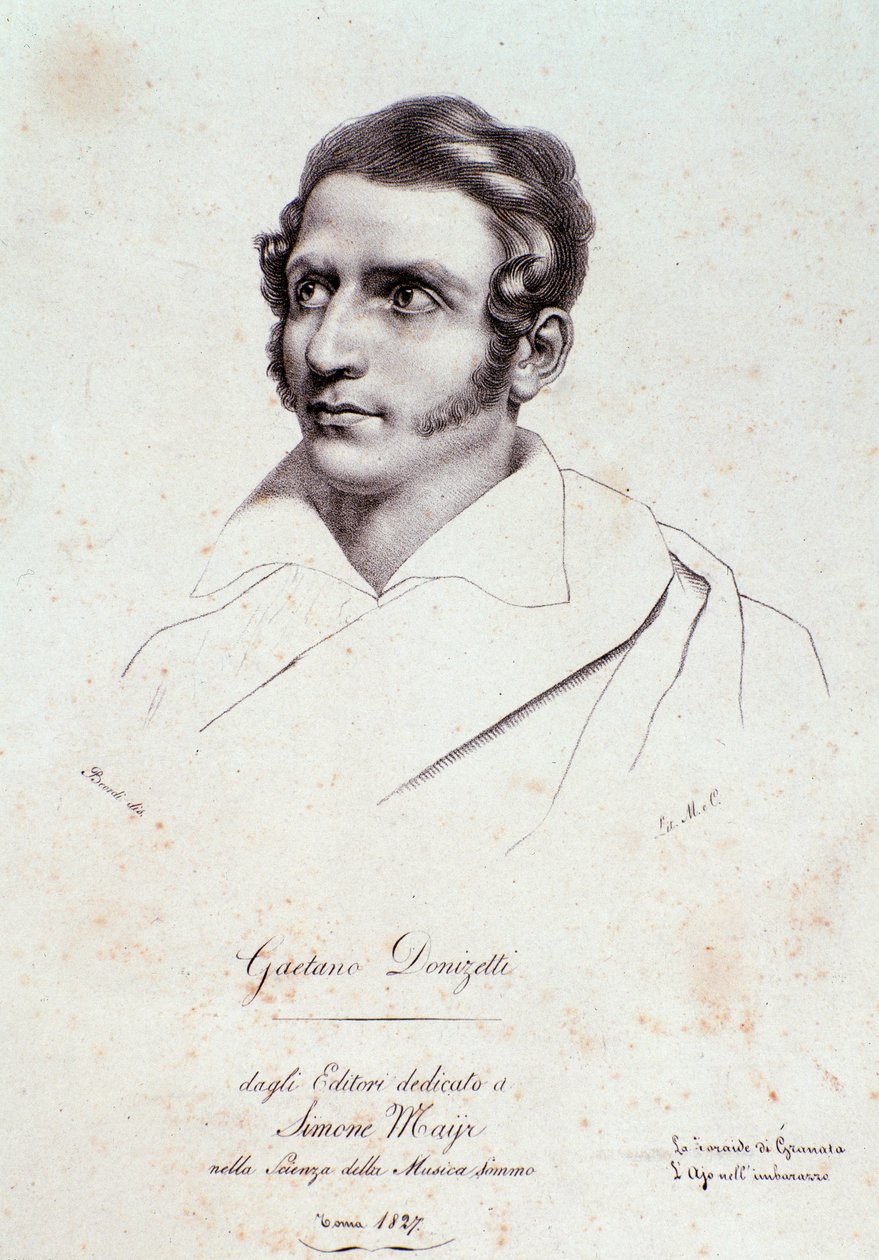 Gaetano Donizettin muotokuva (kaiverrus tekijältä Anonymous Anonymous