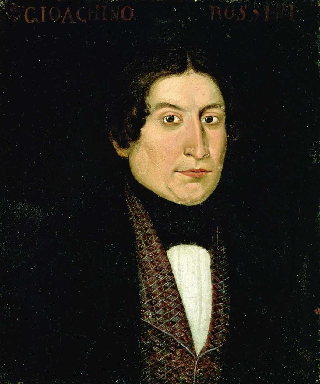 Gioacchino Rossinin (1792-1868) muotokuva (öljy kankaalle) tekijältä Anonymous Anonymous