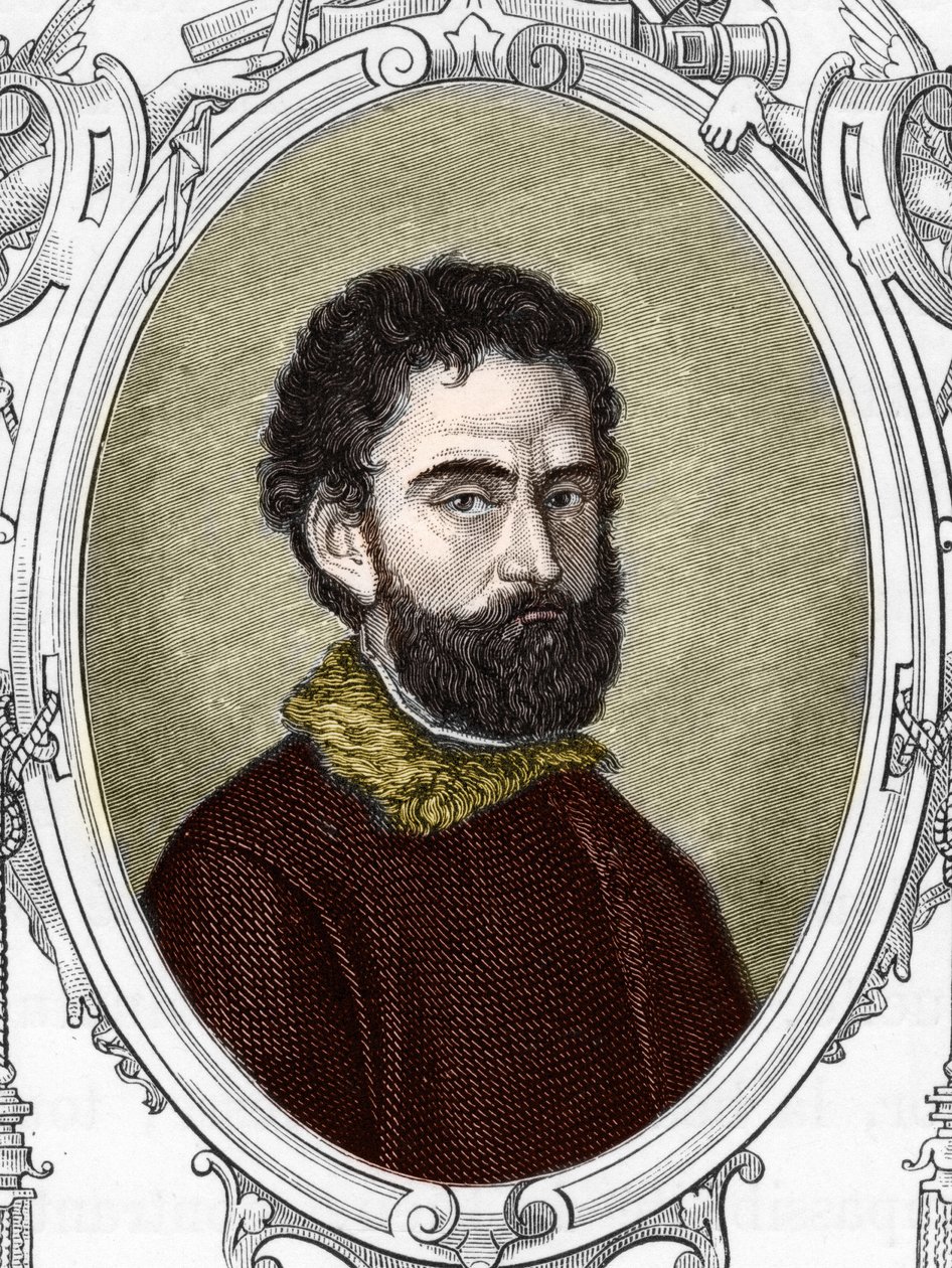 Muotokuva Giorgio da Castelfranco dit Giorgionesta (1477/8-1510). Armengaudin kaiverrus vuodelta 1859 Euroopan - Italian gallerioissa "". Yksityinen kokoelma. tekijältä Anonymous Anonymous