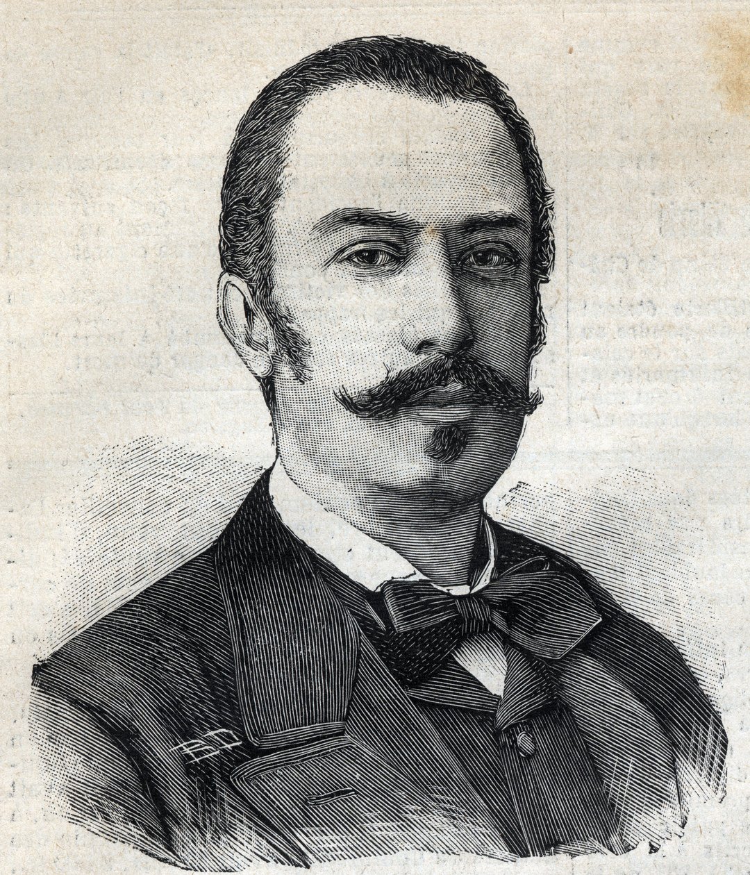 Muotokuva Giovanni Giolittista (1842-1928), italialainen poliitikko, ministerineuvoston puheenjohtaja. Kaiverrus "" Le Petro Parisien"" tekijältä Anonymous Anonymous