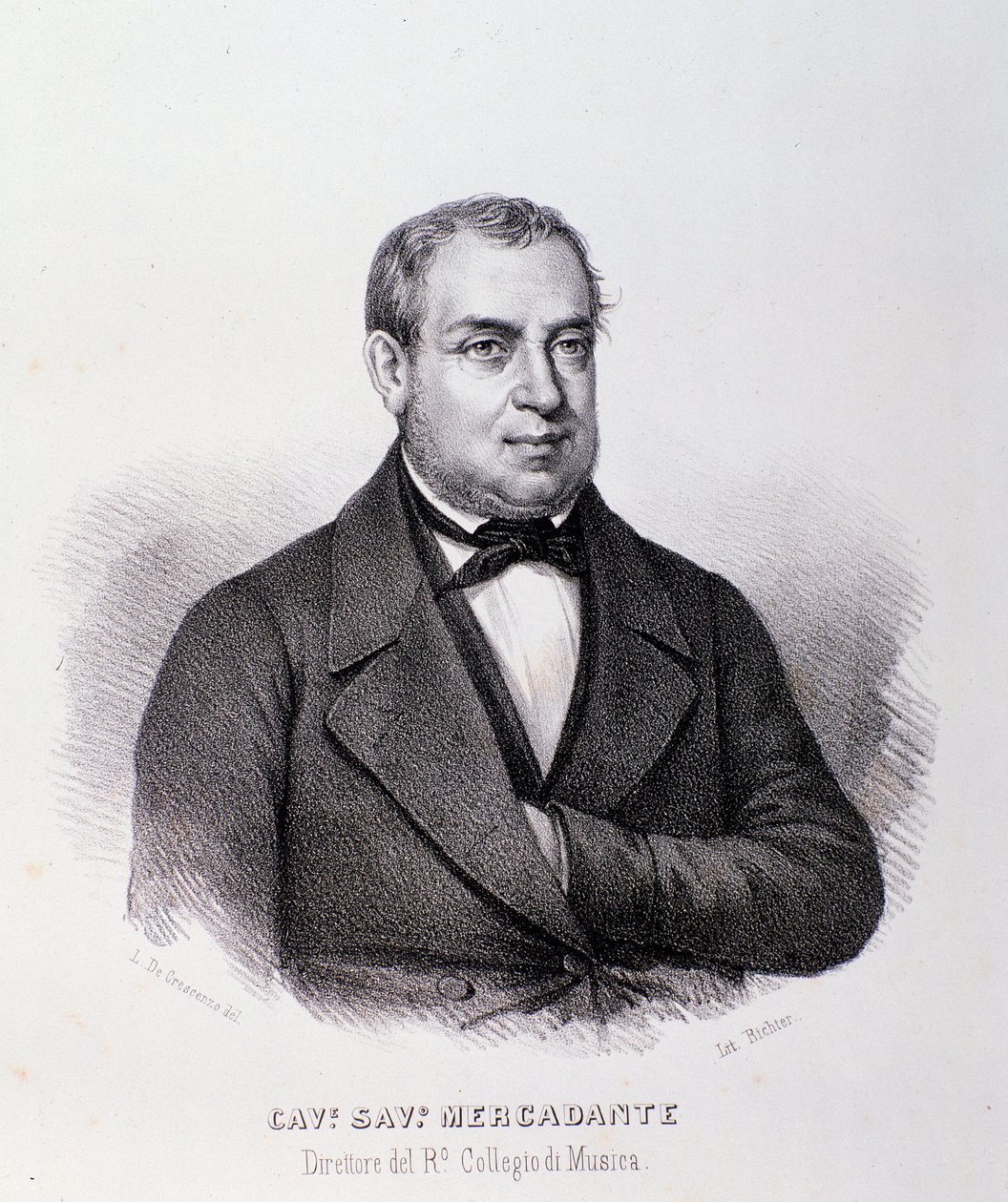 Giuseppe Saverio Mercadanten muotokuva (litografia) tekijältä Anonymous Anonymous