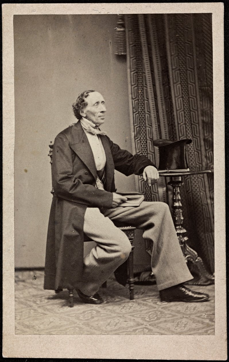 Hans Christian Andersenin (1805-1875) muotokuva, Anonyymi . Valokuva, noin 1865. Yksityiskokoelma tekijältä Anonymous Anonymous