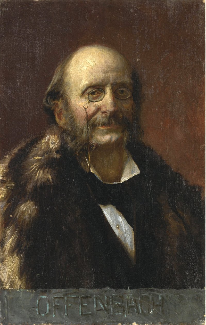 Jacques Offenbachin (1819-1880) muotokuva - Nimetön - Öljy kankaalle - Yksityiskokoelma tekijältä Anonymous Anonymous
