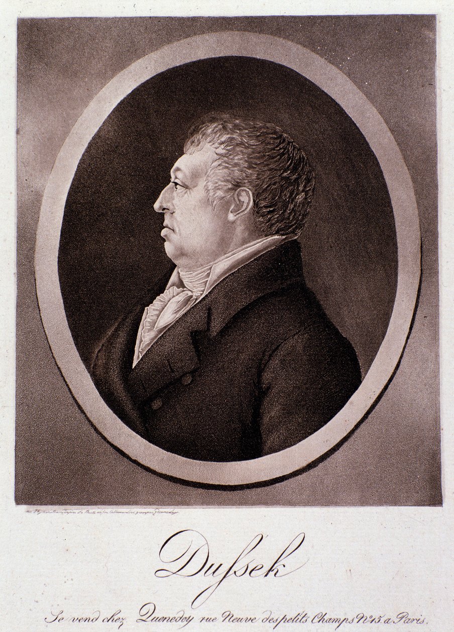 Jan Ladislav Dussekin muotokuva (kaiverrus) tekijältä Anonymous Anonymous