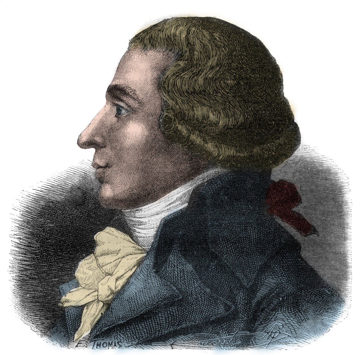 Jean-Baptiste Boyer-Fonfreden (Jean Baptiste Boyer Fonfrede) (1766-1793), ranskalaisen poliitikon muotokuva - Konventin edustaja, se kuuluu girondineille - Alphonse de Lamartinen (1790-1869) kaiverrus "Histoire des Girondins" -kirjaan 1865-1866 - Yksityine tekijältä Anonymous Anonymous