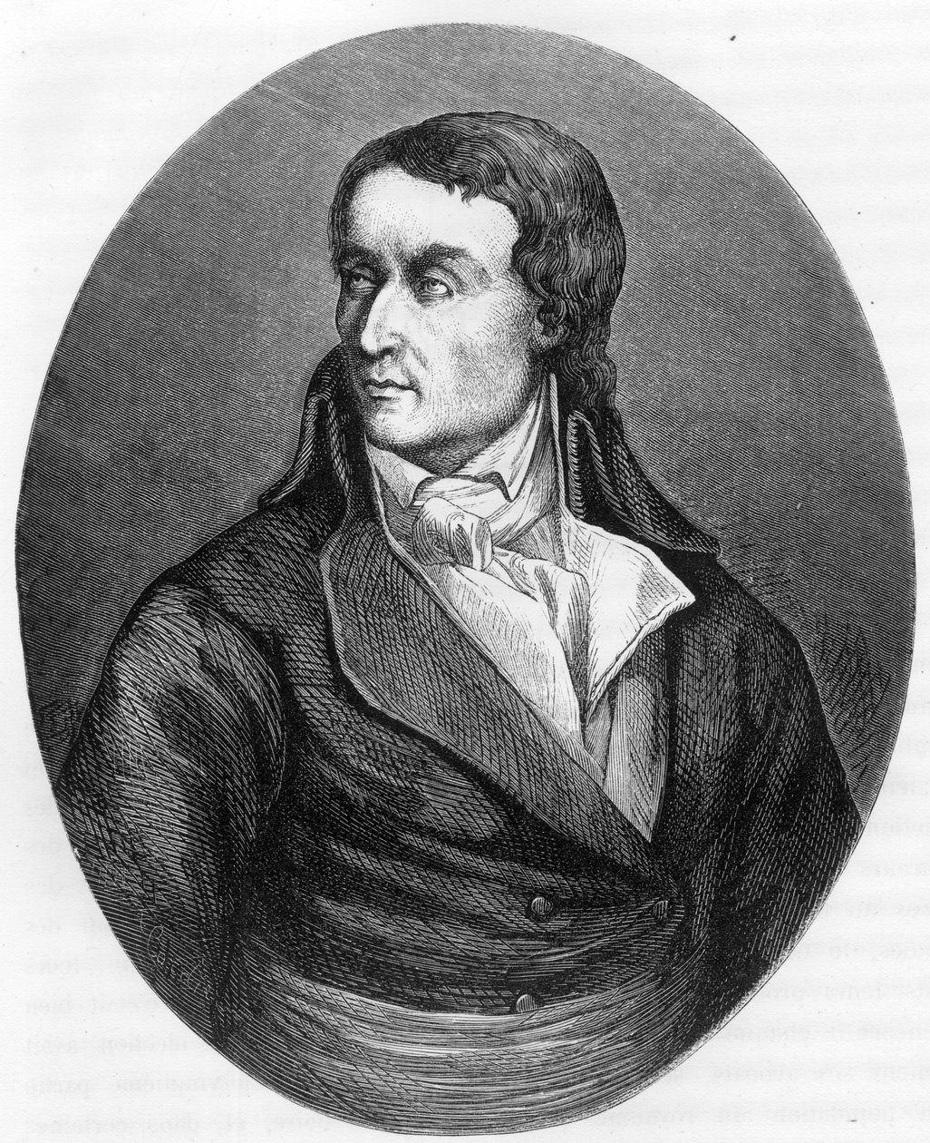 Muotokuva Jean Baptiste (Jean-Baptiste) Carrier (1756-1794), ranskalainen poliitikko - Kaiverrus vuodelta 1863 teokseen "" Le Livre Rouge - Histoire De L