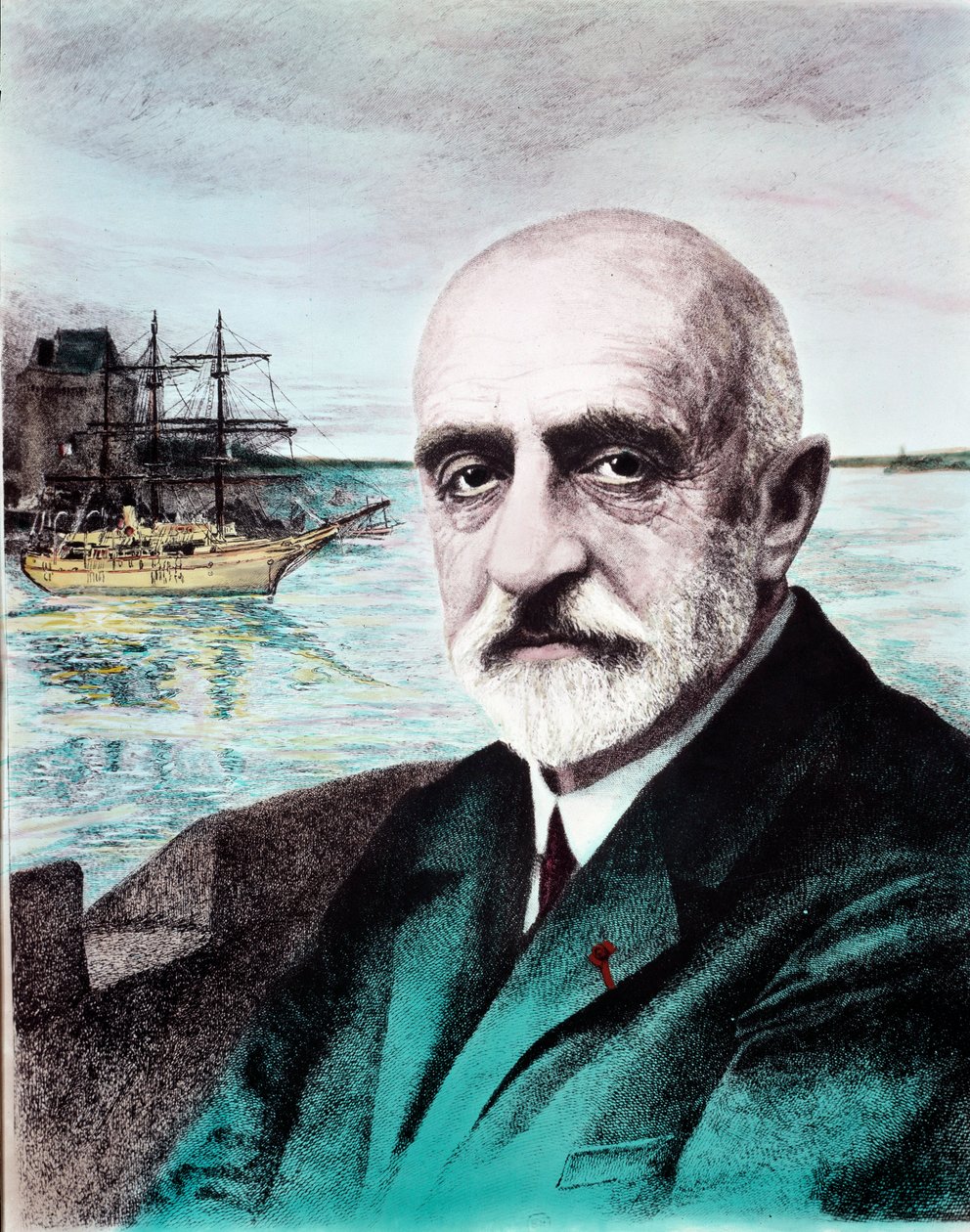 Retrat de Jean Baptiste Charcot (1867-1936), metge, explorador de les zones polars. Segle XX Col·lecció privada finlandesa tekijältä Anonymous Anonymous
