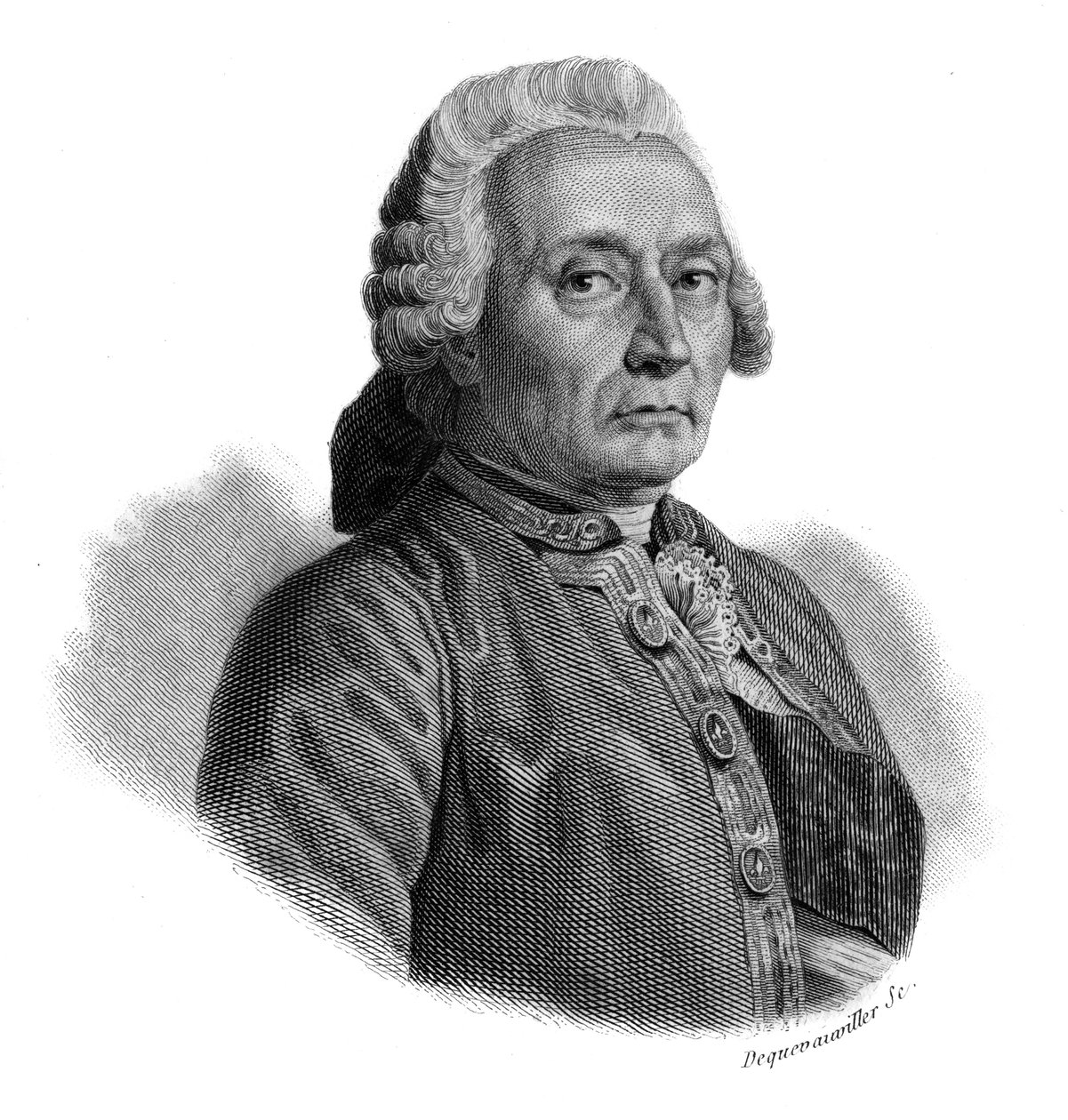 Jean Rodolphe (Jean-Rodolphe) Perronet (1708-1794), Ponts et Chaussees du Royaumen ensimmäinen insinööri, Ecole des Ponts et Chausseesin perustaja ja johtaja, muotokuva teoksessa "" Hyödyllisten miesten muotokuvia ja historiaa: miehiä ja naisia kaikki maat tekijältä Anonymous Anonymous