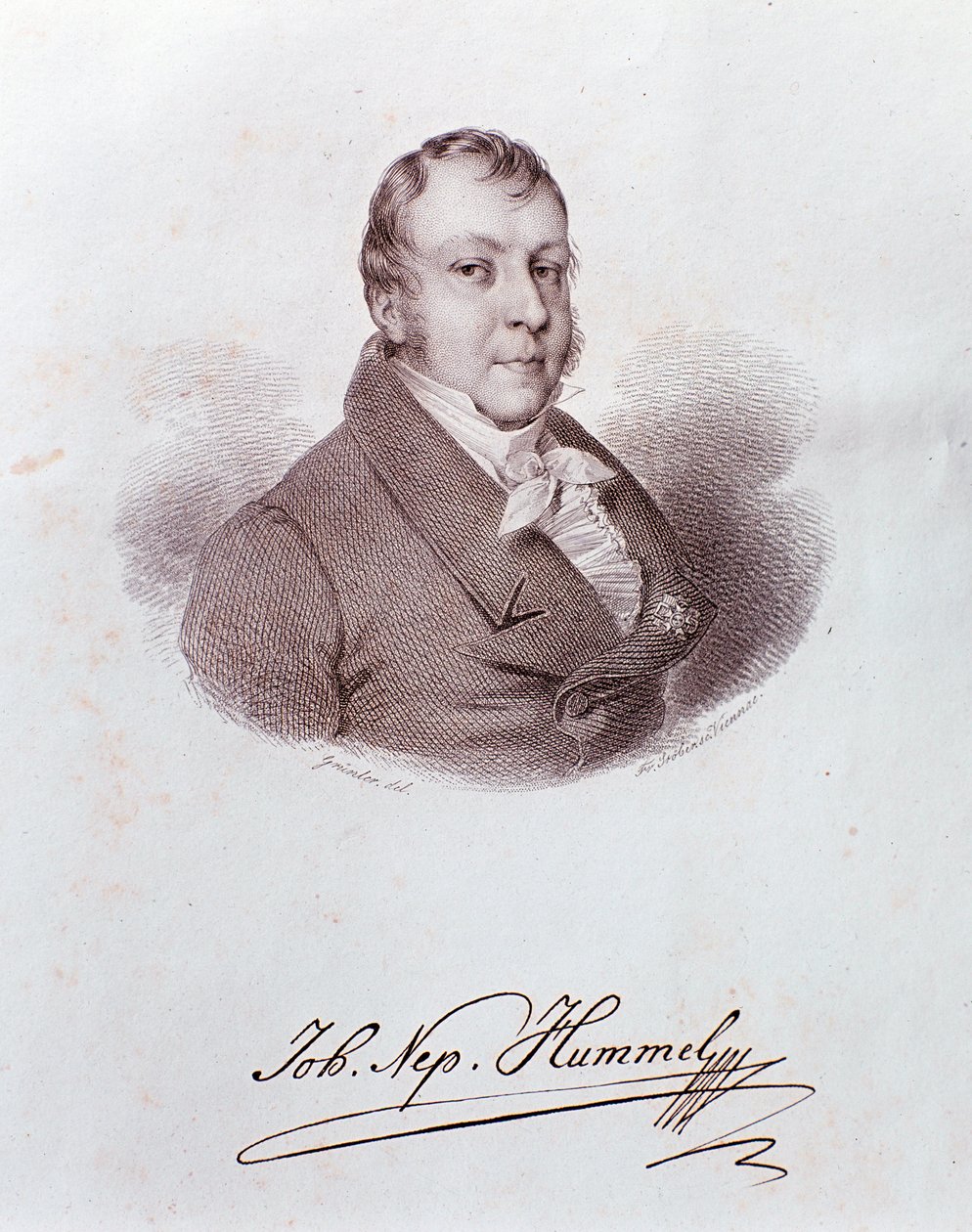 Johann Nepomuk Hummelin muotokuva (kaiverrus tekijältä Anonymous Anonymous