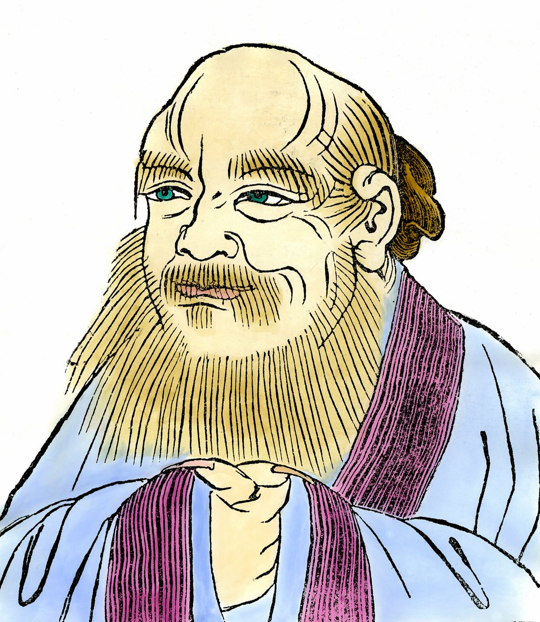 Muotokuva Lao Tseusta (605 - 520 eKr.) Kiinasta filosofista. tekijältä Anonymous Anonymous