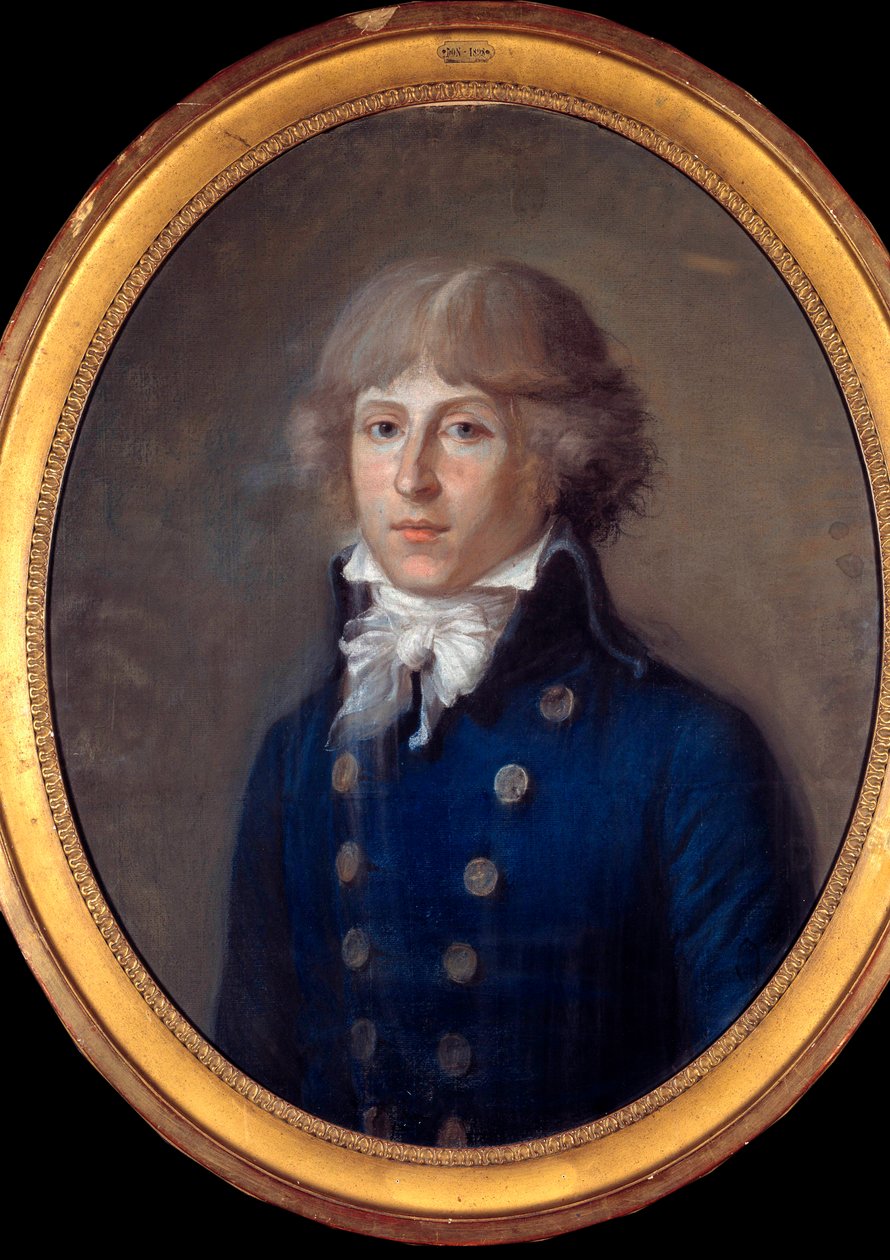 Muotokuva Louis Antoine de Saint Justista (tai Saint-Justista) (1767-1794), poliitikosta. Nimetön 1700-luvun pastelli. Himmeä. 0,61 x 0,50 m Pariisi, Musee Carnavalet - Louis Antoine de Saint Justin (tai Saint-Just) (1767-1794), poliitikon muotokuva. Nimet tekijältä Anonymous Anonymous