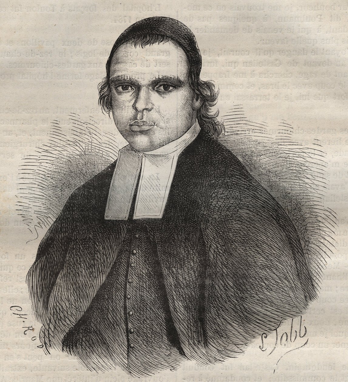 Muotokuva Louis Bonafousista, uskonnossa veli Leotade, jota syytetään raiskauksesta ja murhasta. Hän kuoli Toulon Bagnessa 27. tammikuuta. 1850. Kaiverrus teokseen "Vankien historia heidän luomisestaan ​​nykypäivään" (1877), Pierre Zaccone (1817-1895) (Col tekijältä Anonymous Anonymous