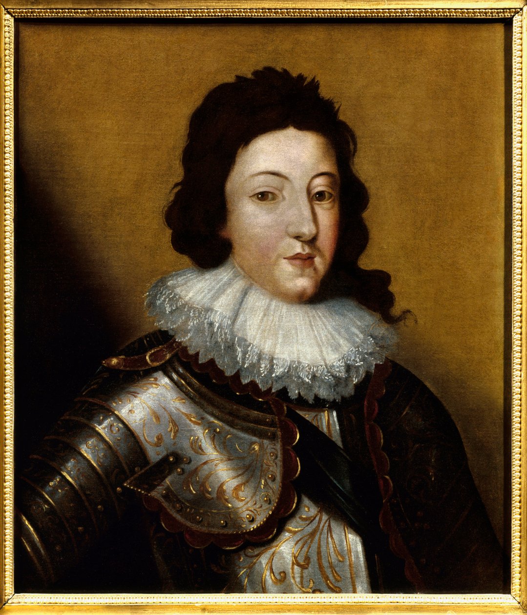 Ludvig XIII:n (1601-1643) muotokuva. Anonyymi maalaus 1600-luvulta. Öljy kankaalle. On mainittava: Reims, Musee Des Beaux Arts tekijältä Anonymous Anonymous