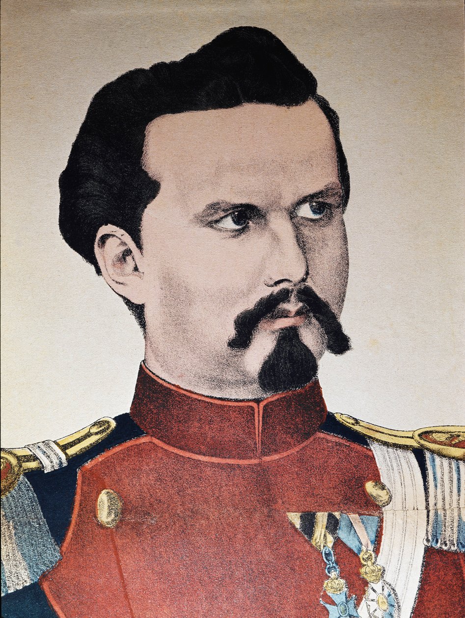 Baijerilaisen Ludwig II:n muotokuva (kaiverrus tekijältä Anonymous Anonymous