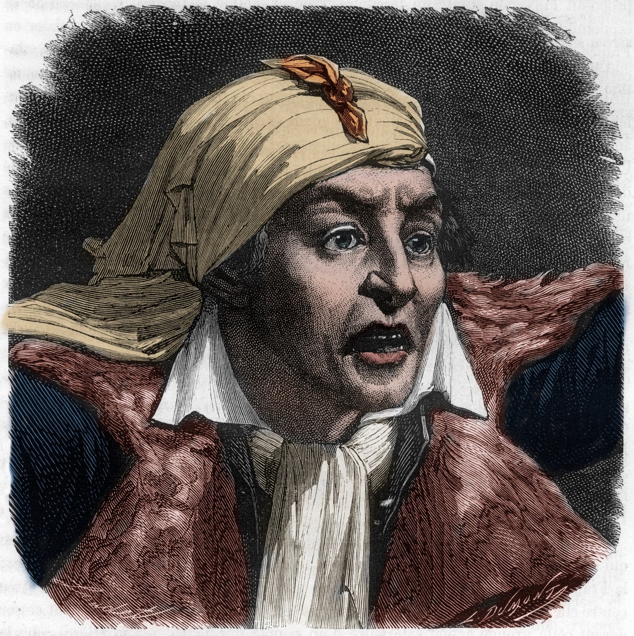 Muotokuva Maratista (1743-1793) - muotokuva Jean-Paul (Jean Paul) Maratista (1743-1793) poliitikosta, ranskalaisesta toimittajasta - Kaiverrus "Histoire des Girondins" Alphonse de Lamartinen (1790-1869) 1865-1866 - Yksityinen kokoelma tekijältä Anonymous Anonymous