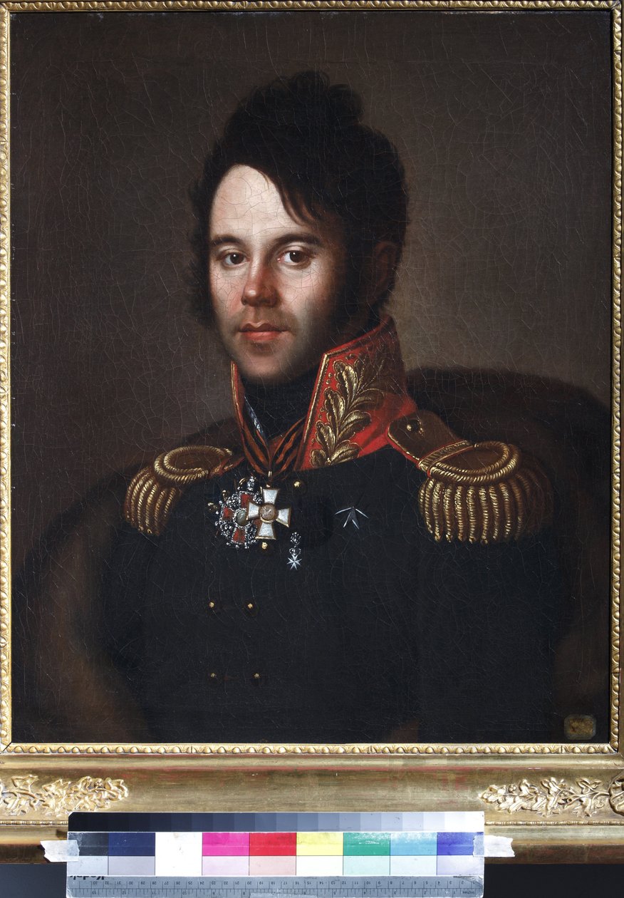 Kenraalin pormestari Pjotr Afanasjevitš Papkovin (1772-1853) muotokuva - Anonyymi. Öljy kankaalle tekijältä Anonymous Anonymous