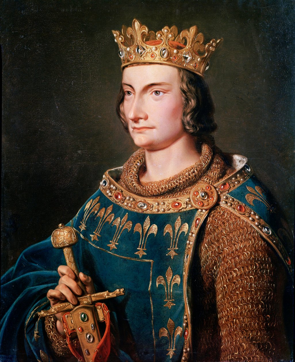 Muotokuva Philip IV Belistä (1268 - 1314), Ranskan kuningas. Anonyymi maalaus 1800-luvulta. Versaillesin ja Trianonin linnat. tekijältä Anonymous Anonymous