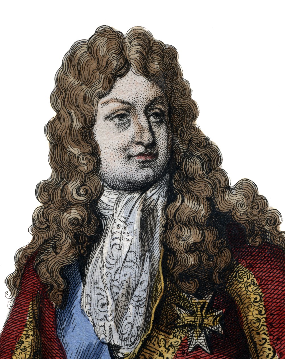 Muotokuva Philippe II:sta, Orléansin herttuasta (1674-1723), Ranskan kuninkaallisen perheen jäsenestä ja kuningaskunnan hallitsijasta vuosina 1715-1723. kuvitus Edmond Mennechetin teoksesta "Le Plutarque Français" tekijältä Anonymous Anonymous