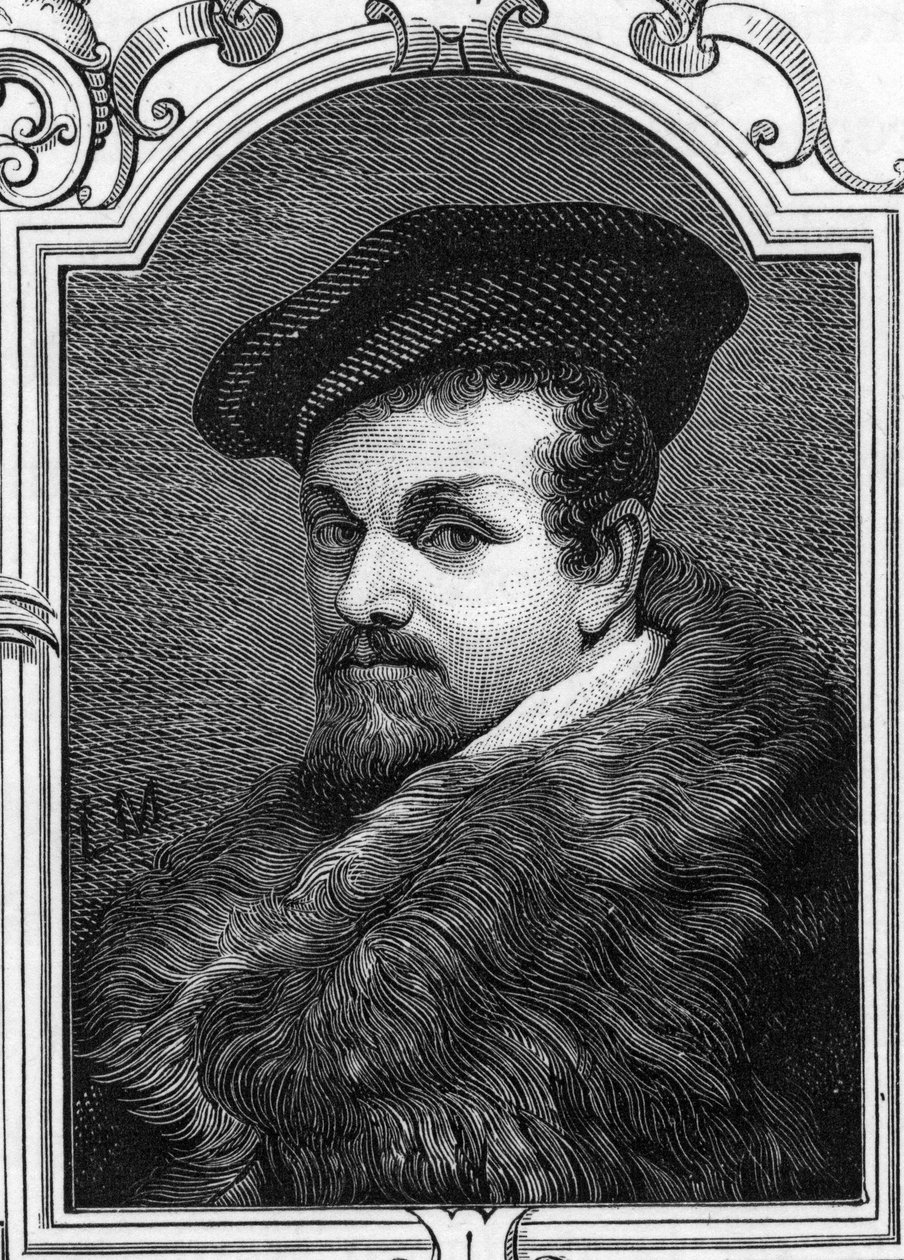 Muotokuva Pier Francesco Mazzucchellista dit il Morazzonesta (1573-1626), italialainen taidemaalari. Armandaudin kaiverrus vuodelta 1859 "Euroopan gallerioissa - Italia". Yksityinen kokoelma. tekijältä Anonymous Anonymous