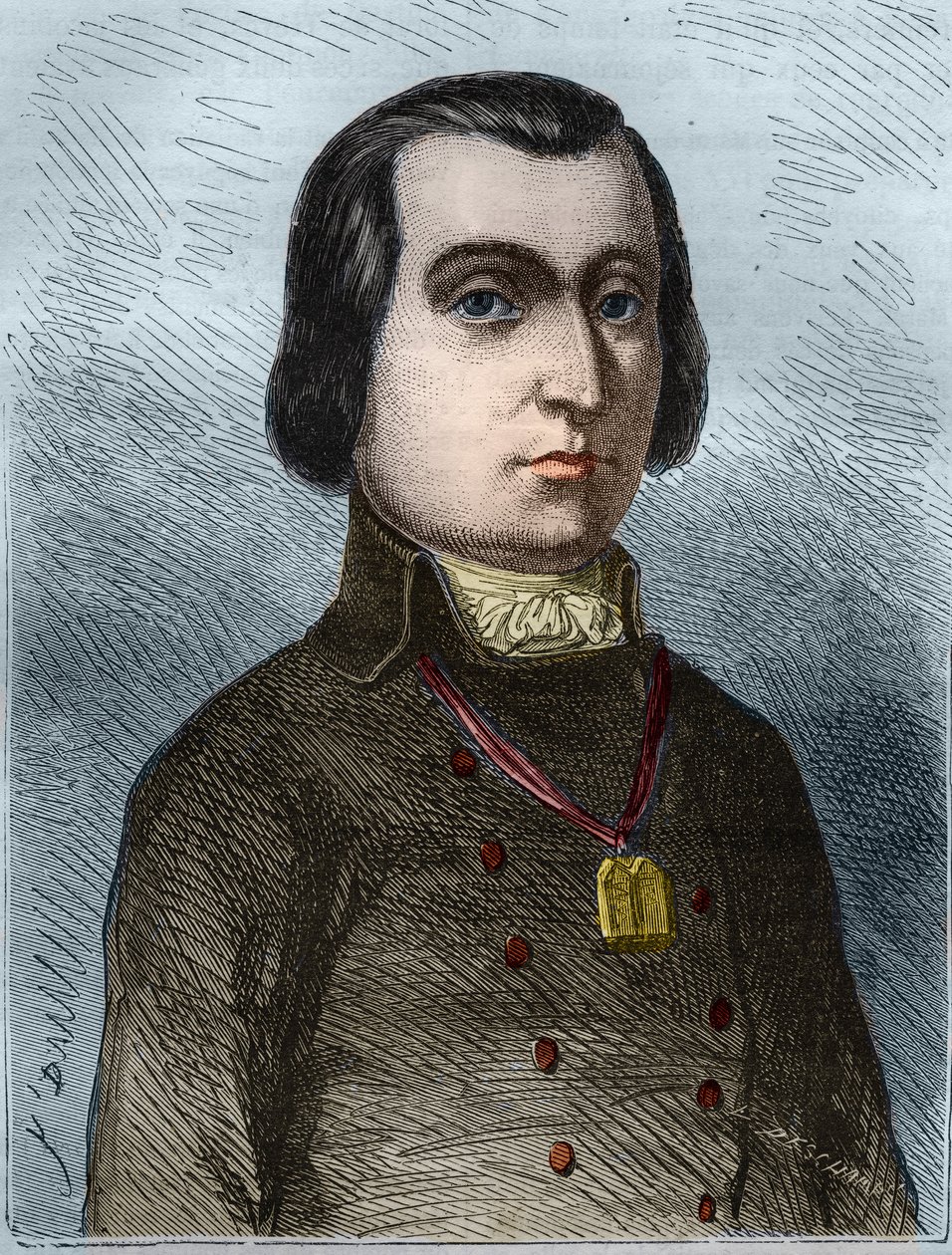 Muotokuva Pierre Joseph Cambonista (1756 -1820) neuvottelijasta kankaissa, kansalliskonventin Heraultin sijaisena. Kaiverrus vuodelta 1866 Adolphe Thiersin teokseen "Histoire de la Revolution francaise". Yksityinen kokoelma. tekijältä Anonymous Anonymous