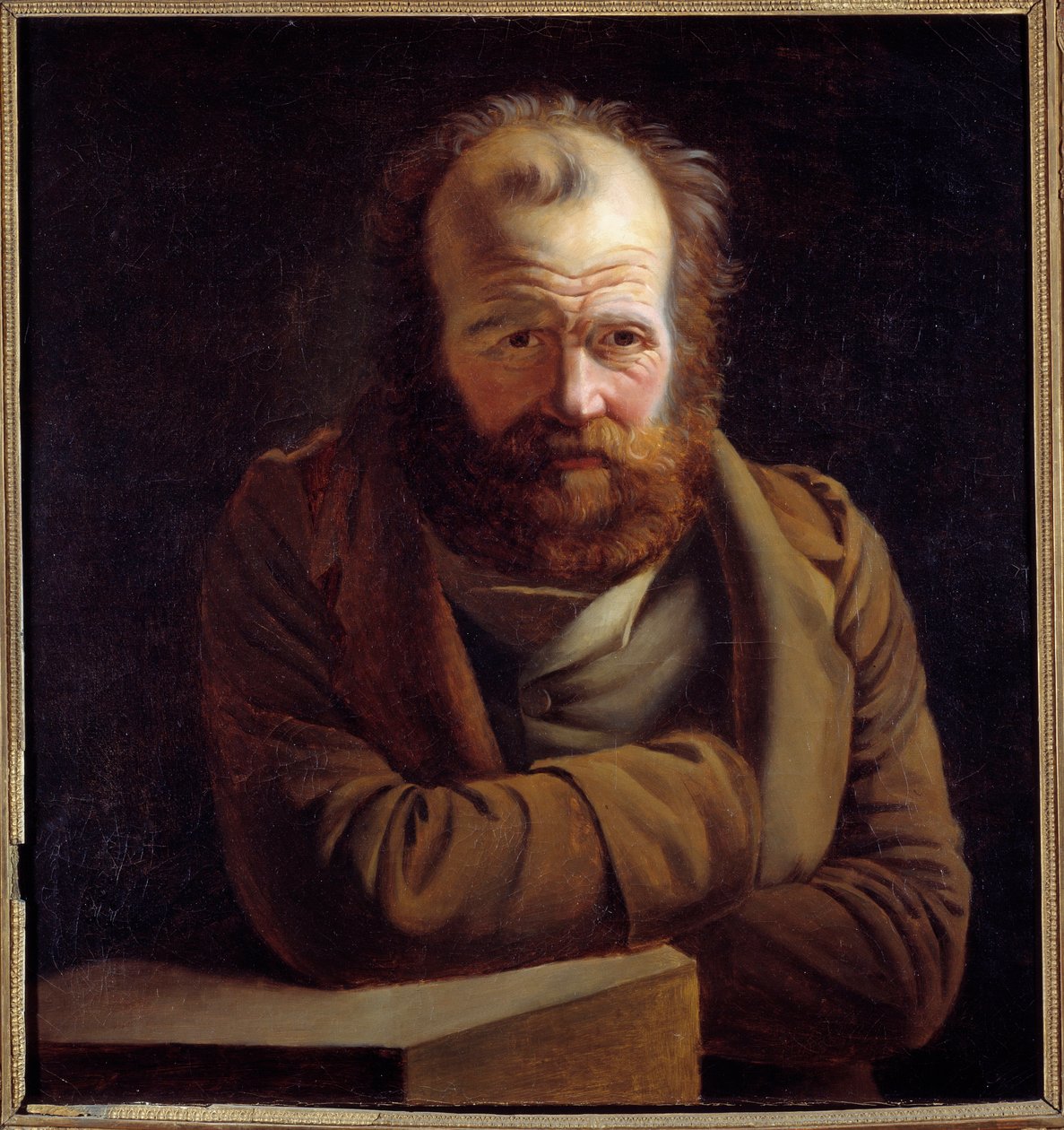 Muotokuva Pierre Joseph Proudhonista (1809-1865), taloustieteilijä, filosofi ja publicisti. Anonyymi maalaus tekijältä Anonymous Anonymous
