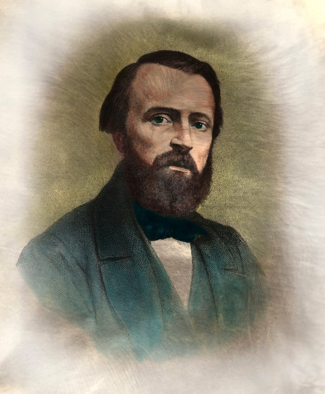 Pierre Laroussen (1817-1875) muotokuva grammar et lexicographe (sanasto) francais 1800-luvun kaiverrus Yksityinen kokoelma tekijältä Anonymous Anonymous