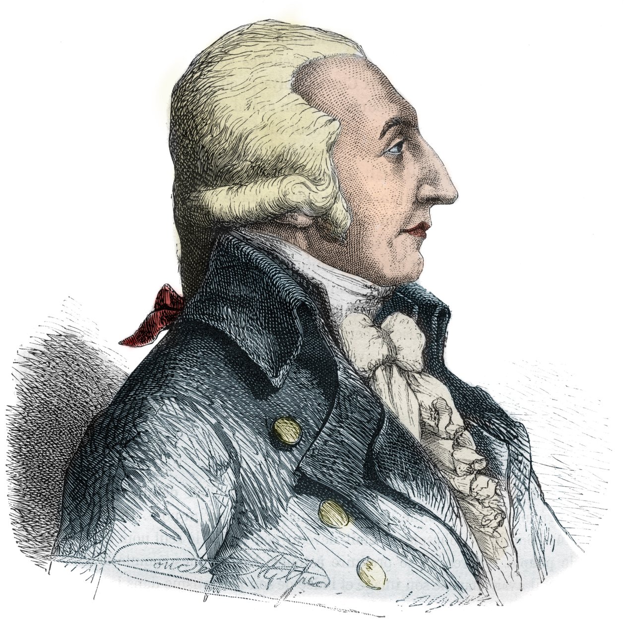 Pierre Roger Ducosin (1747-1816), ranskalaisen poliitikon muotokuva - Kaiverrus Alphonse de Lamartinen (1790-1869) "Histoire des Girondins" -kirjaan 1865-1866 - Yksityinen kokoelma tekijältä Anonymous Anonymous