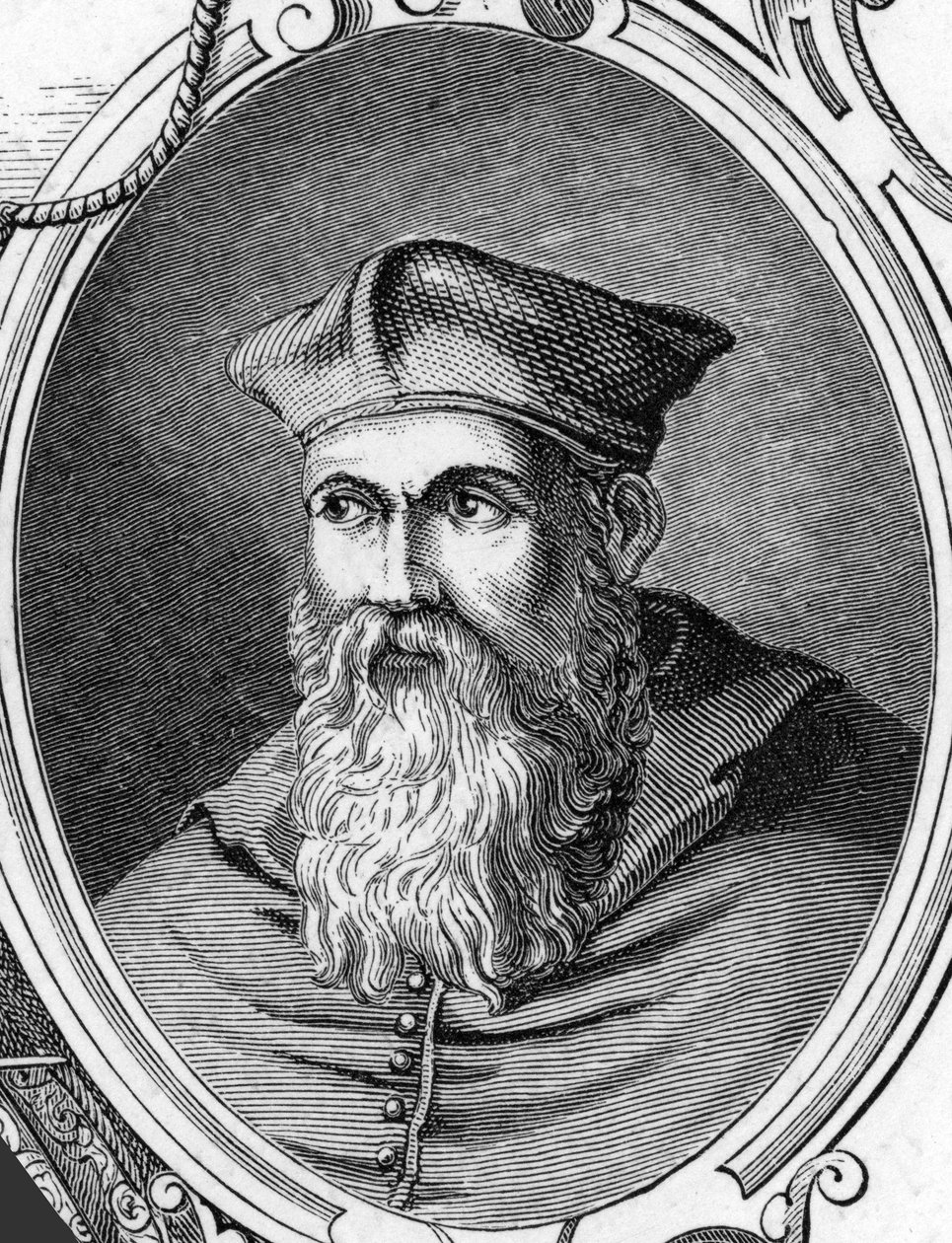 Muotokuva Sebastiano Luciani dit Sebastiano del Piombosta (1485-1547), italialainen taidemaalari. Armandaudin kaiverrus vuodelta 1859 "Euroopan gallerioissa - Italia". Yksityinen kokoelma. tekijältä Anonymous Anonymous