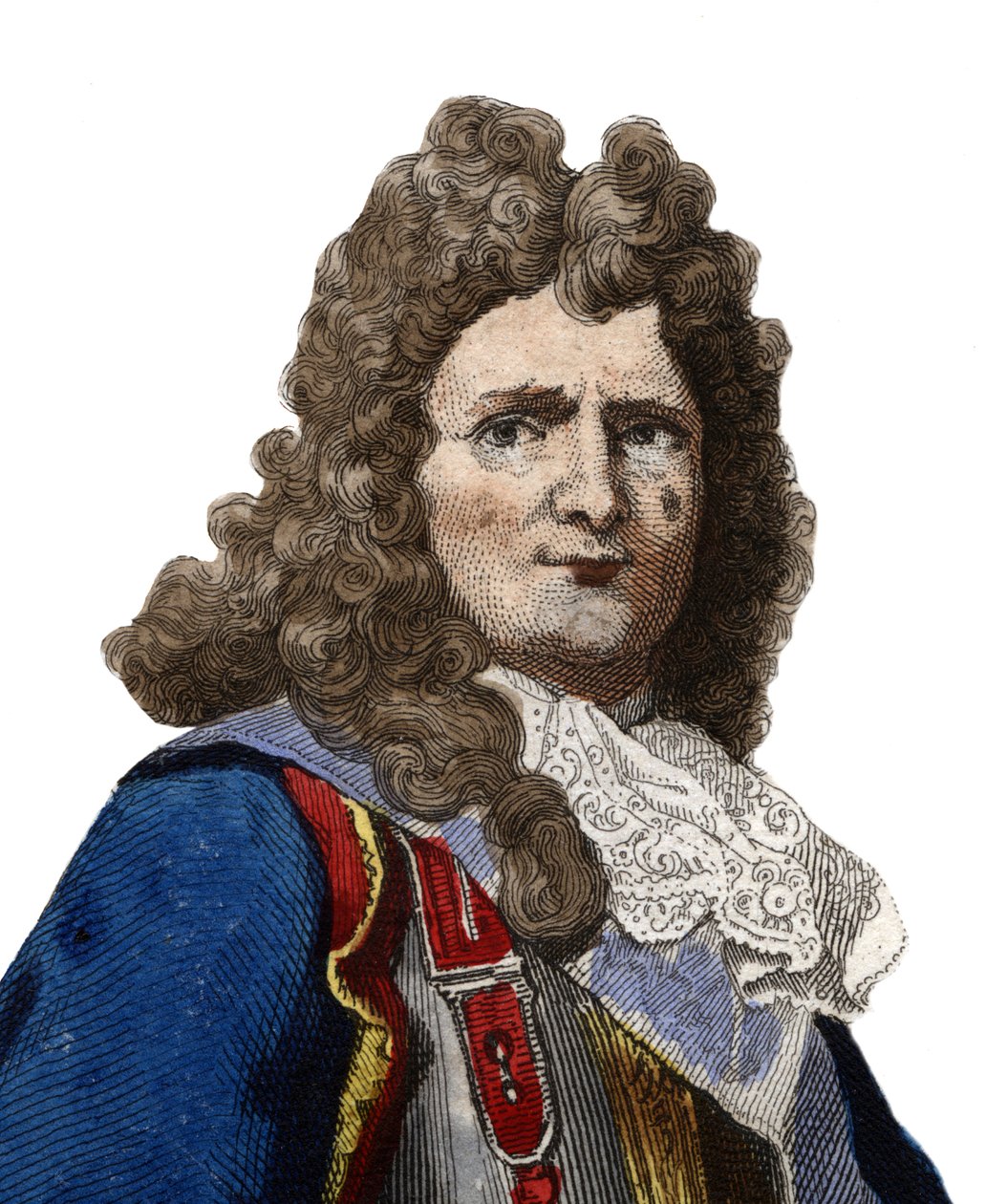 Sebastien le Prestren, Vaubanin herran ja myöhemmin Marquis de Vaubanin (1633-1707), Ranskan marsalkka, muotokuva. kuvitus Edmond Mennechetin "" Ranskan Plutarchista" -kirjasta tekijältä Anonymous Anonymous