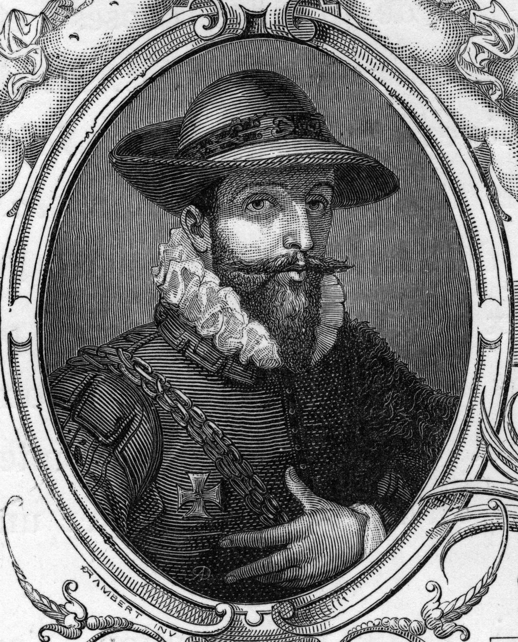 Muotokuva Simone Cantarini sanoi Pesarese (1612-1648) kaiverrus vuodelta 1859 "" gallerioissa Euroopassa - Italia" Armandaud. Yksityinen kokoelma. tekijältä Anonymous Anonymous