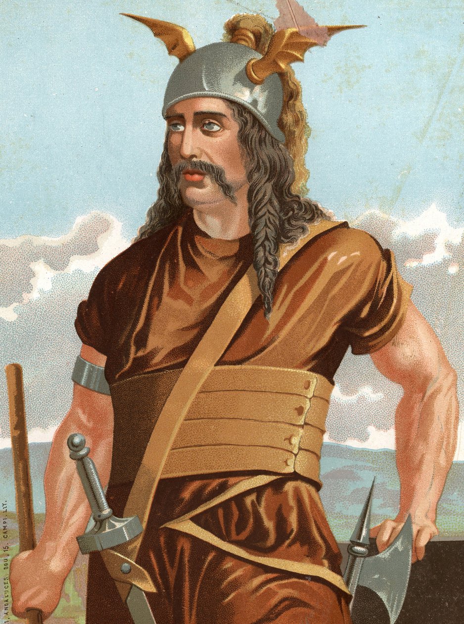 Spartacuksen muotokuva. Orjien pää kapinoi Roomaa vastaan (kuoli 71 eKr.). jälkeen hombres y Mujeres julkkikset. Barcelona 1877. tekijältä Anonymous Anonymous