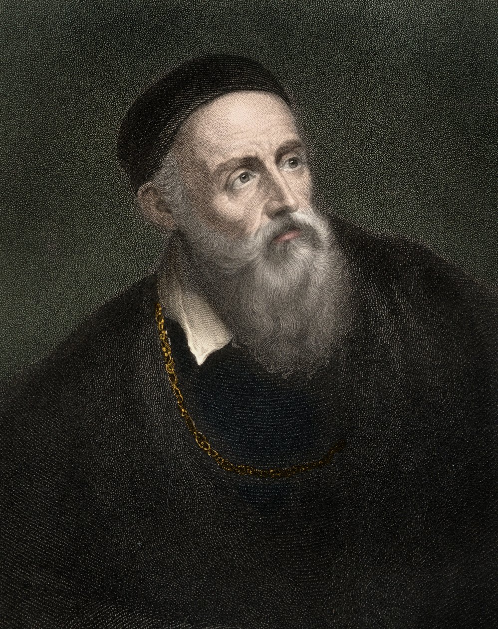 Tizianin muotokuva (1490-1576), Tiziano Vecellio, venetsialainen taidemaalari tekijältä Anonymous Anonymous