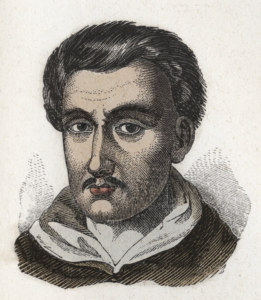 Muotokuva Tommaso Campanellasta (1568-1639), dominikaanisesta munkista ja filosofista. Kaiverrus. Yksityinen kokoelma tekijältä Anonymous Anonymous