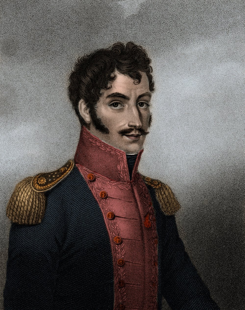 Venezuelalaisen poliitikon ja armeijan Simon Bolivarin (1783-1830) Kolumbian ja Perun presidentin muotokuva tekijältä Anonymous Anonymous