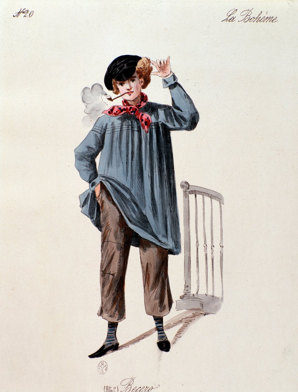 Katukauppiaan muotokuva I, Puccinin La boheme (1892-1895) tekijältä Anonymous Anonymous