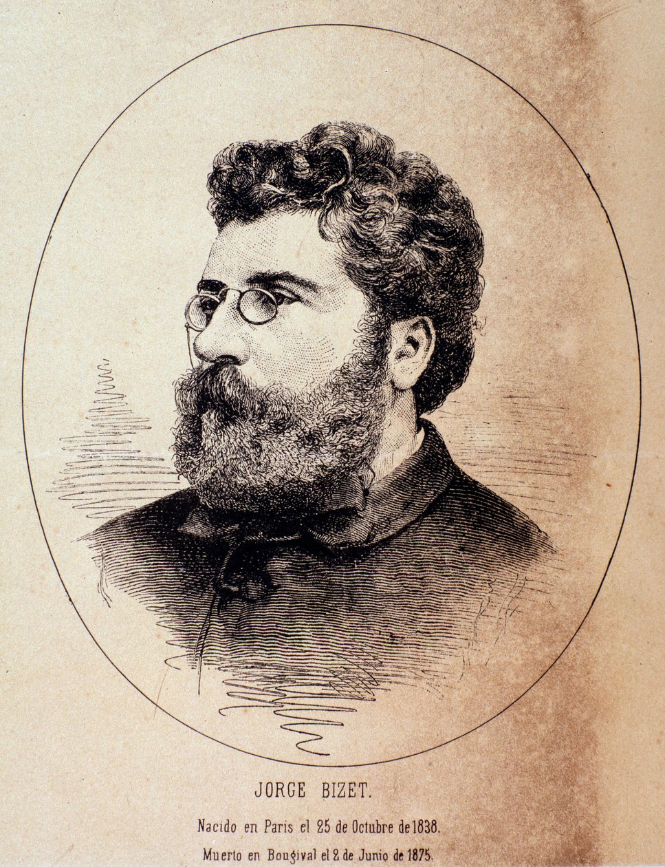 Muotokuva englantilaisesta säveltäjästä Georges Bizet