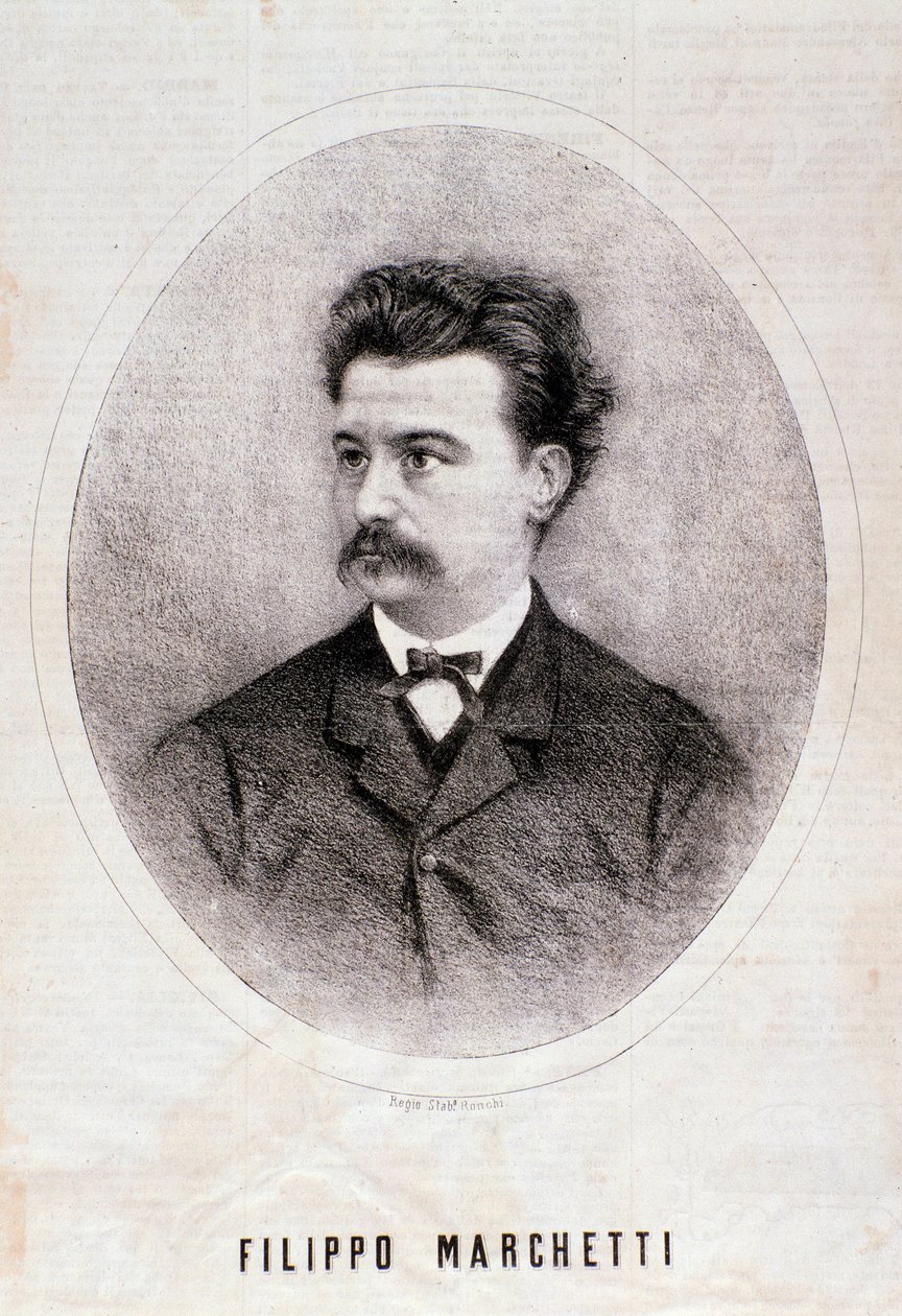 Italialaisen säveltäjän Filippo Marchetin (1831-1902) muotokuva Kaiverrus. 1800-luvulla. Milanolainen yksityinen kokoelma tekijältä Anonymous Anonymous