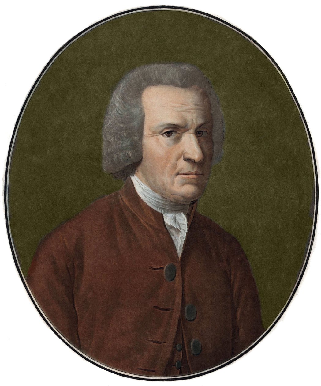 Ranskalaisen kirjailijan, ajattelijan ja papin Guillaume-Thomas Raynalin (1713-1796) muotokuva” (Guillaume Thomas Raynal ranskalainen kirjailija ja kirjemies valistuksen aikana) Kaiverrus 1800-luvulta Yksityinen kokoelma tekijältä Anonymous Anonymous