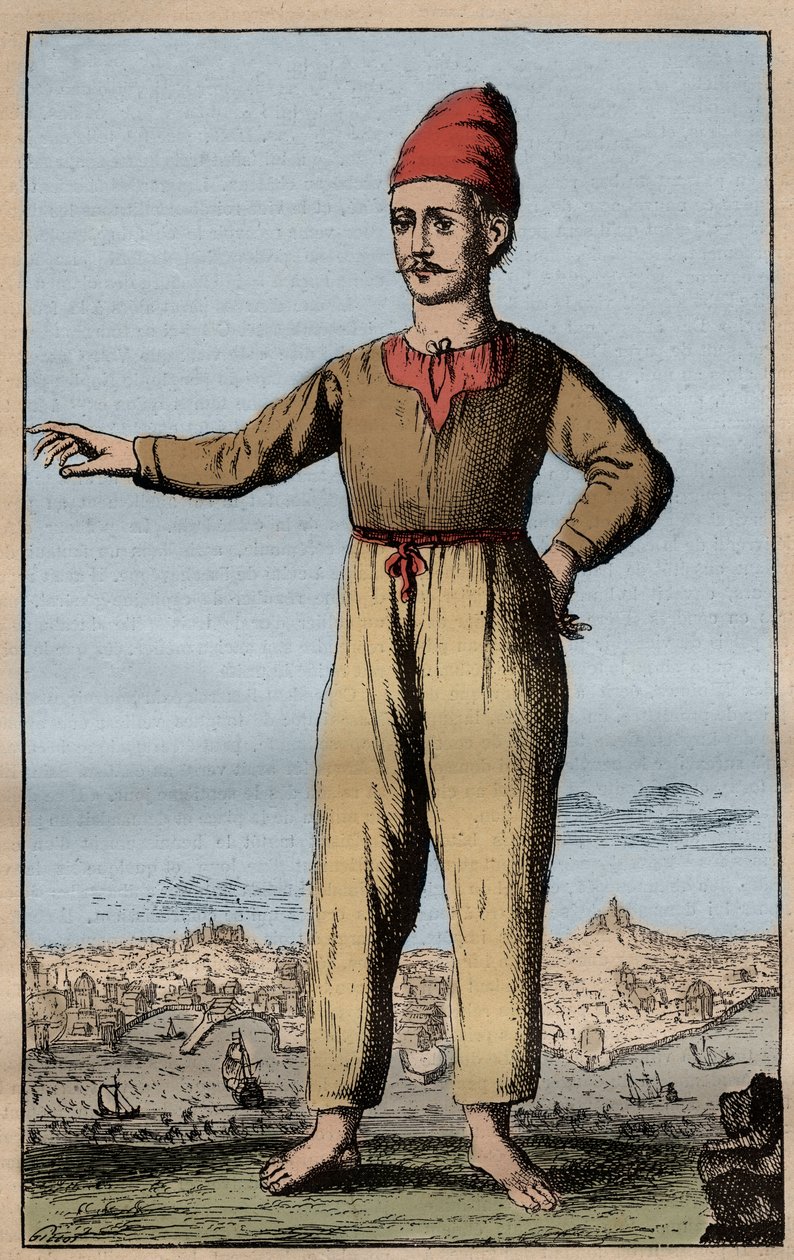 Vallankumouksellinen Tommaso Aniello, dit Masaniello (1622-1647), napolilainen kalastaja, muotokuva, hän otti kapinan espanjalaisia vastaan vuonna 1647” (Tommaso Aniello, joka tunnetaan Masaniellona, Habsburg Span hallinnon vastaisen kapinan johtaja) tekijältä Anonymous Anonymous