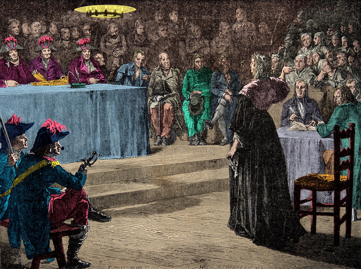 Kuningatar Marie Antoinette vallankumoustuomioistuimen edessä 4. lokakuuta tekijältä Anonymous Anonymous