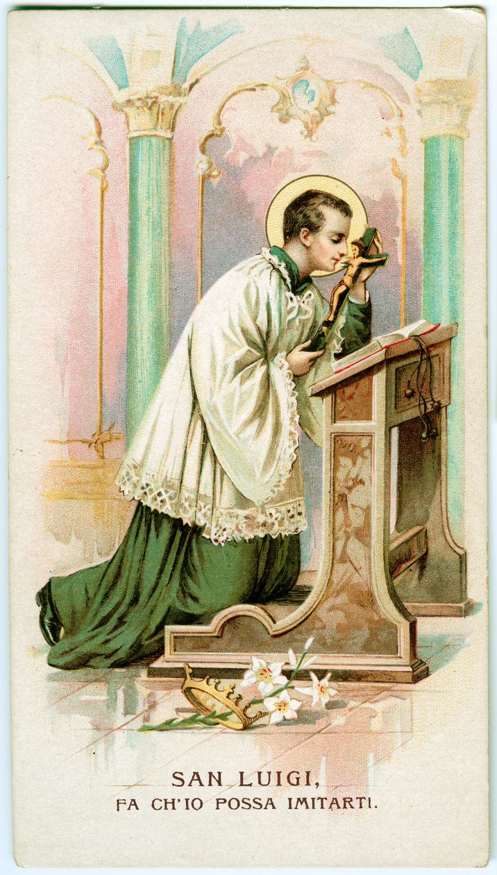 Saint Aloysius Gonzaga (kaiverrus tekijältä Anonymous Anonymous