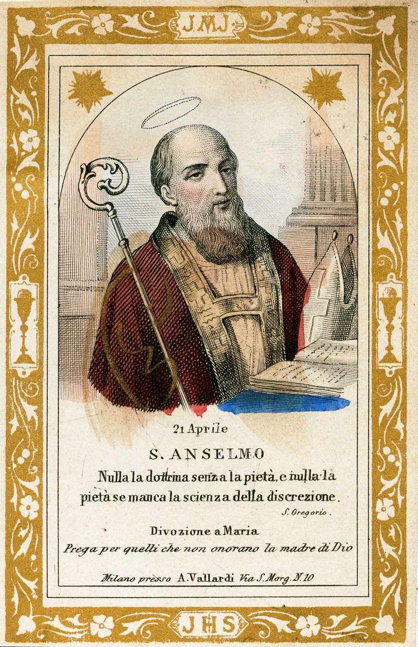 Saint Anselm (kaiverrus tekijältä Anonymous Anonymous
