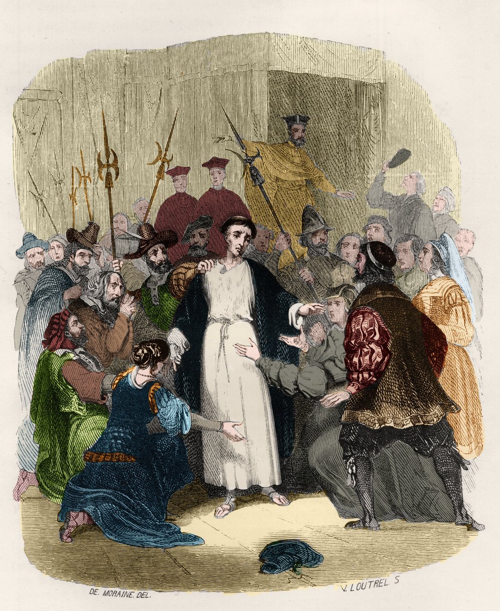 Pyhä Johannes Avilalainen (Avilan siunattu Johannes) (1499-1569), jota inkvisitio syytti harhaoppista 1500-luvulla. Kuvitus "" Inkvisition mysteerit ja muut Espanjan salaiset seurat"" Victor de Fereal, Suberwick, Manuel Galo de Cuendias. tekijältä Anonymous Anonymous