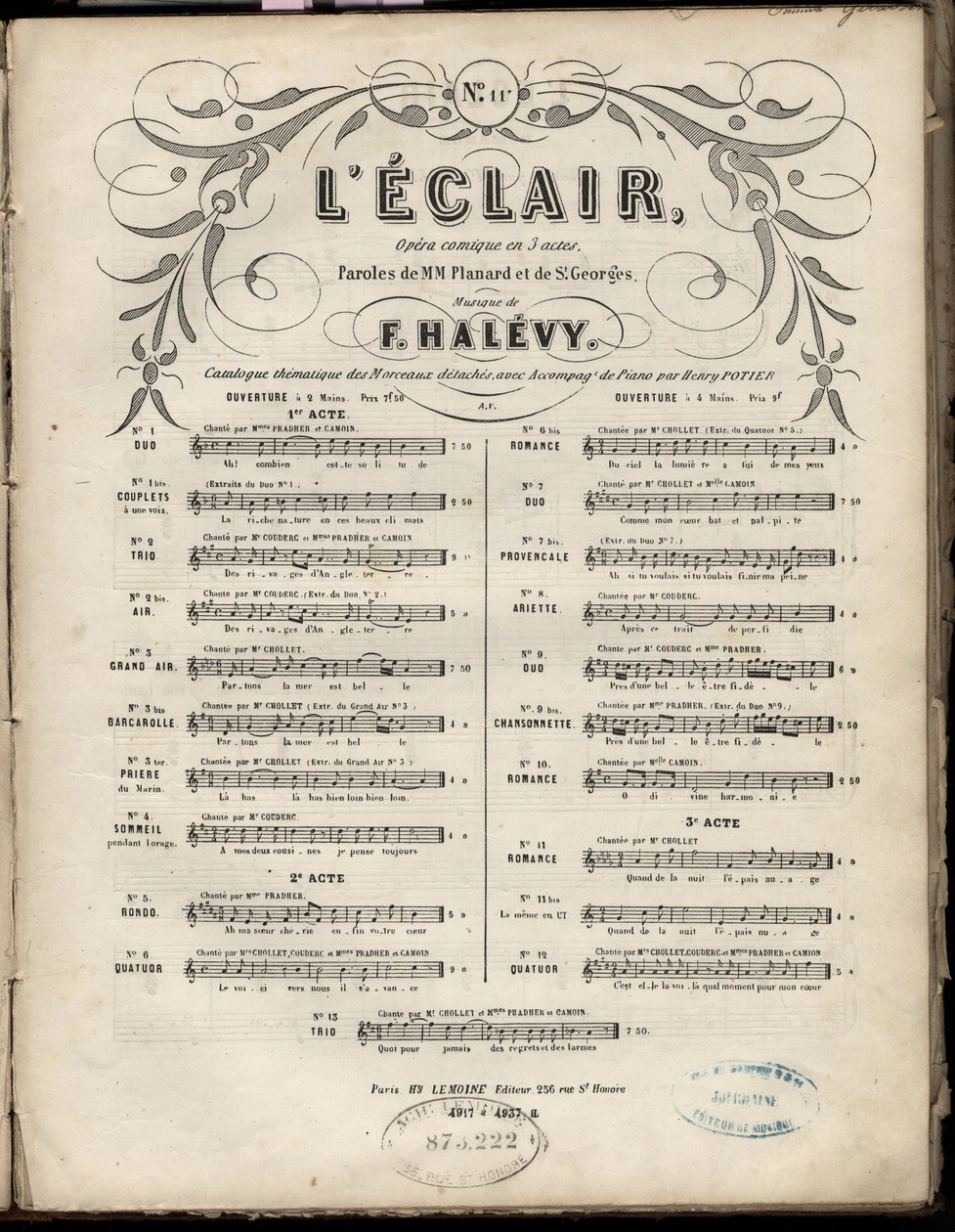 Nuotit Jacques-Fromental Levy dit Halevyn "" L