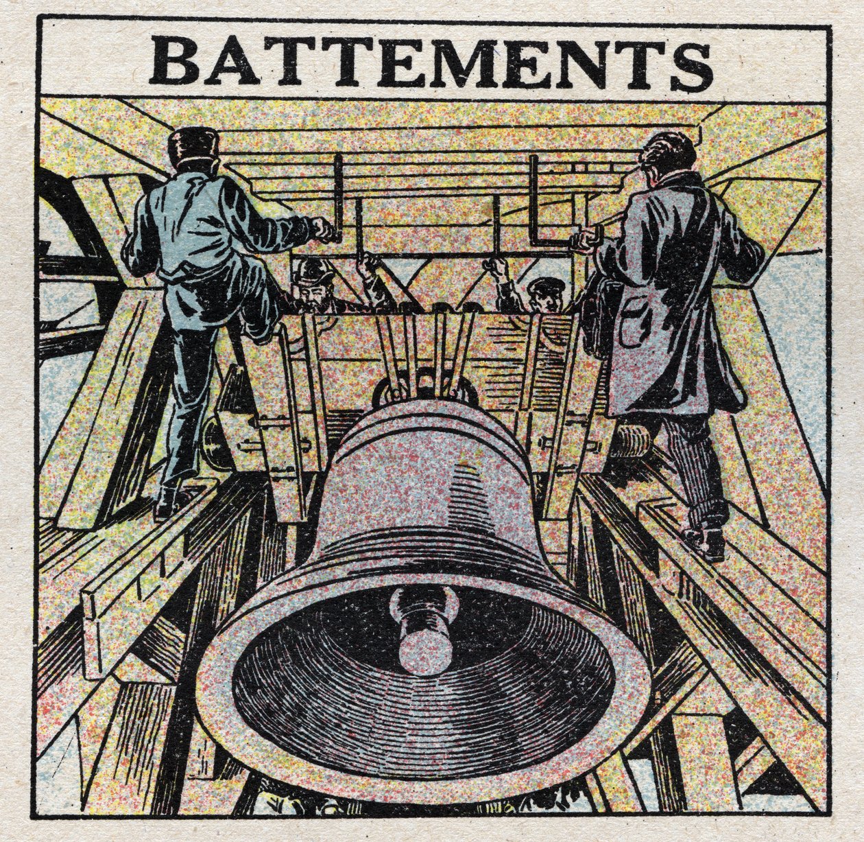 Äänienergia: äänien häiriö, joka havaitaan kuunneltaessa kimalaisen lyöntiä. Anonyymi kuvitus vuodelta 1925. Yksityiskokoelma. tekijältä Anonymous Anonymous
