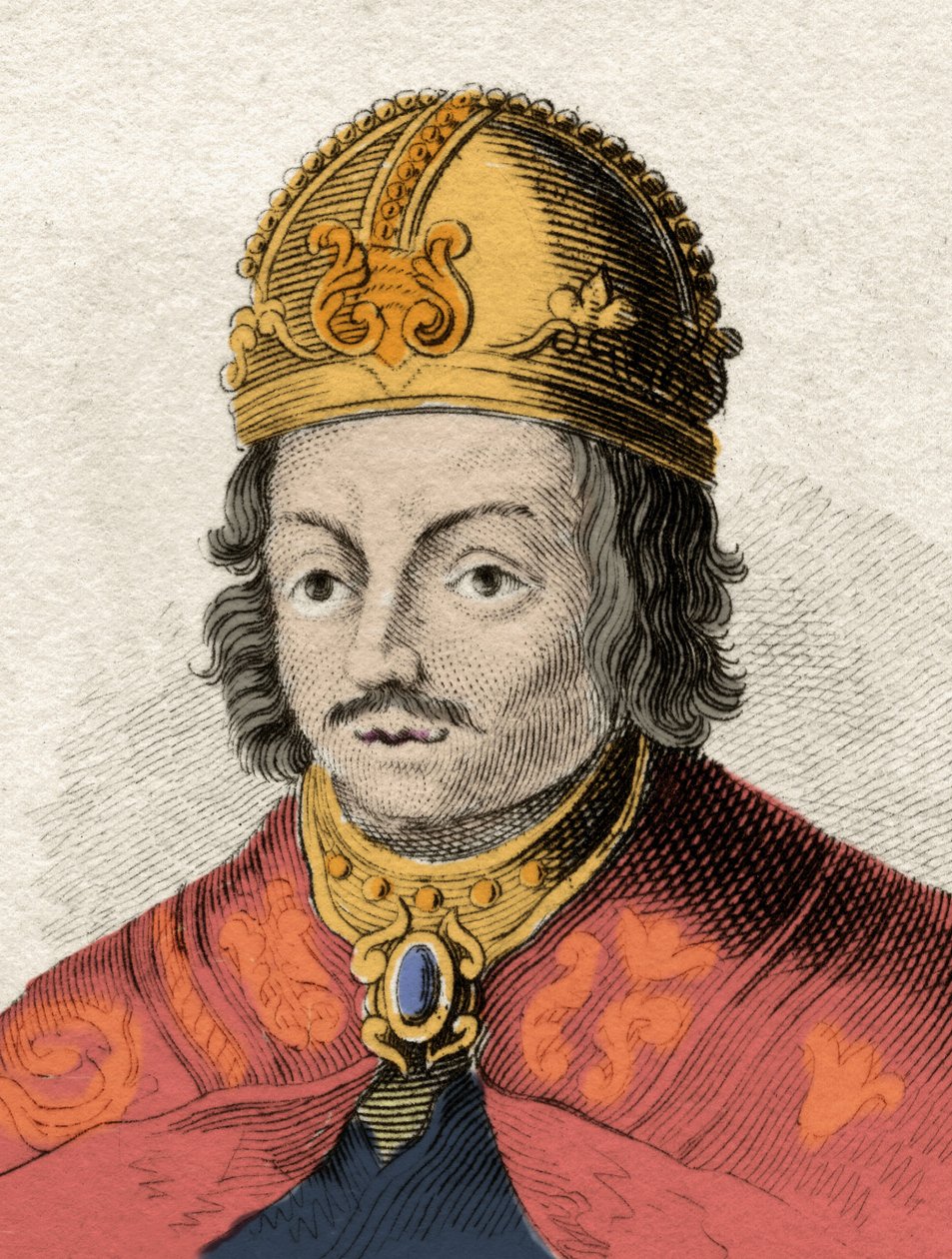 Kastilian kuningas Alfonso X viisas (Alfonso X el Sabio) (1221-1284) Kaiverrus 1800-luvulta. Milanolainen tekijältä Anonymous Anonymous