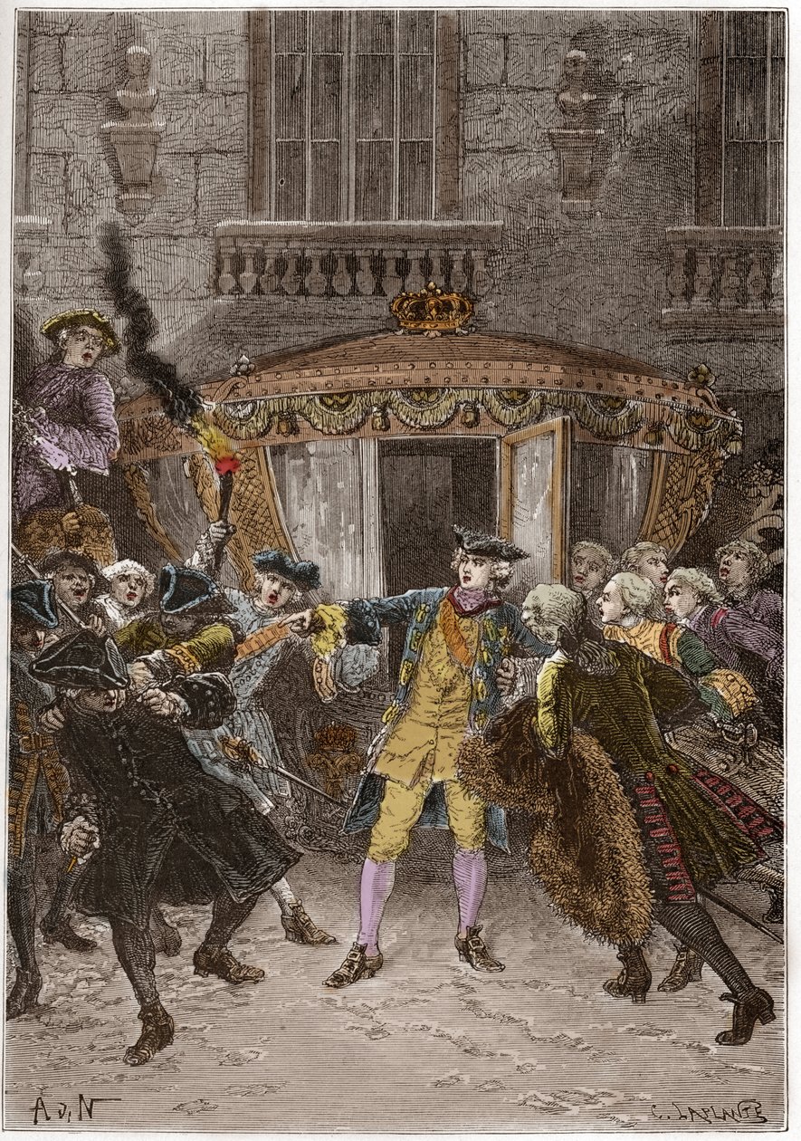 Damiensin hyökkäys (tammikuu 1757) - (Robert-Francois Damier tekijältä Anonymous Anonymous