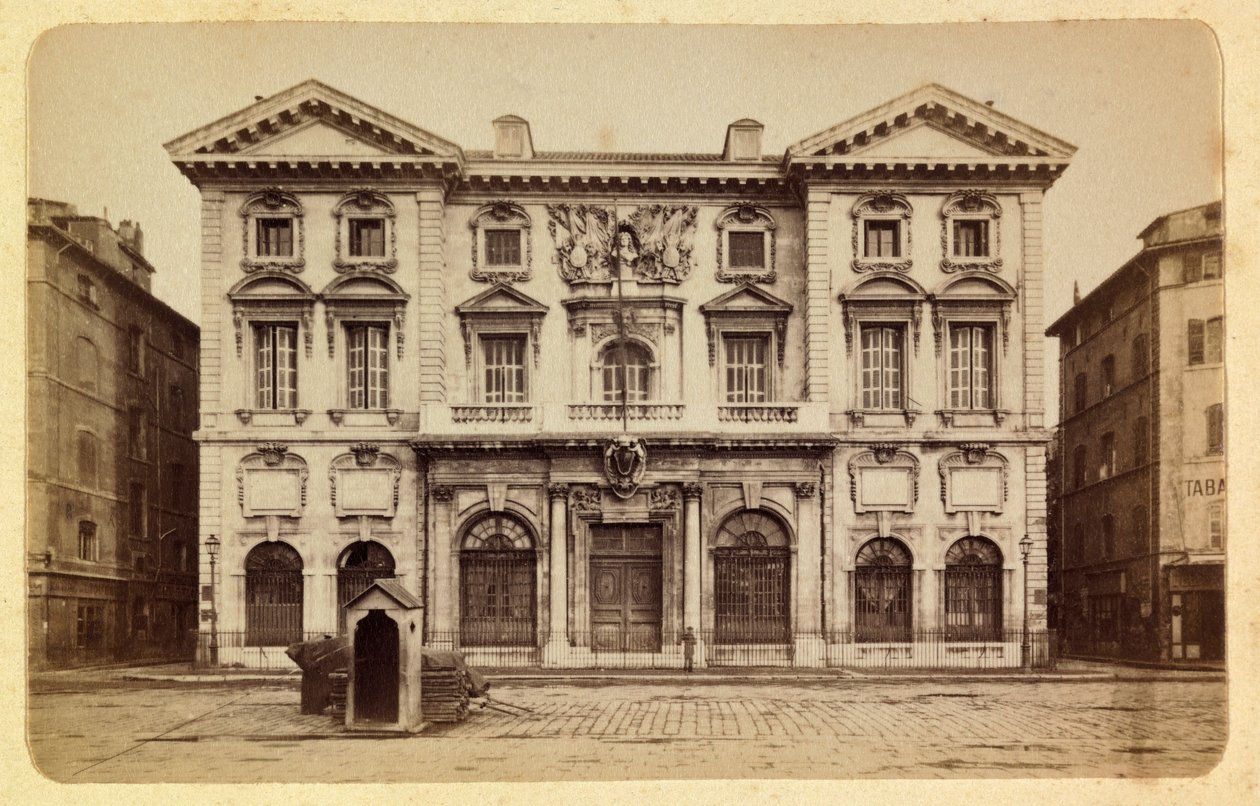 Marseillen kaupunki ja sen ympäristö noin 1885-1890: kaupungintalo, yksityinen kokoelma tekijältä Anonymous Anonymous