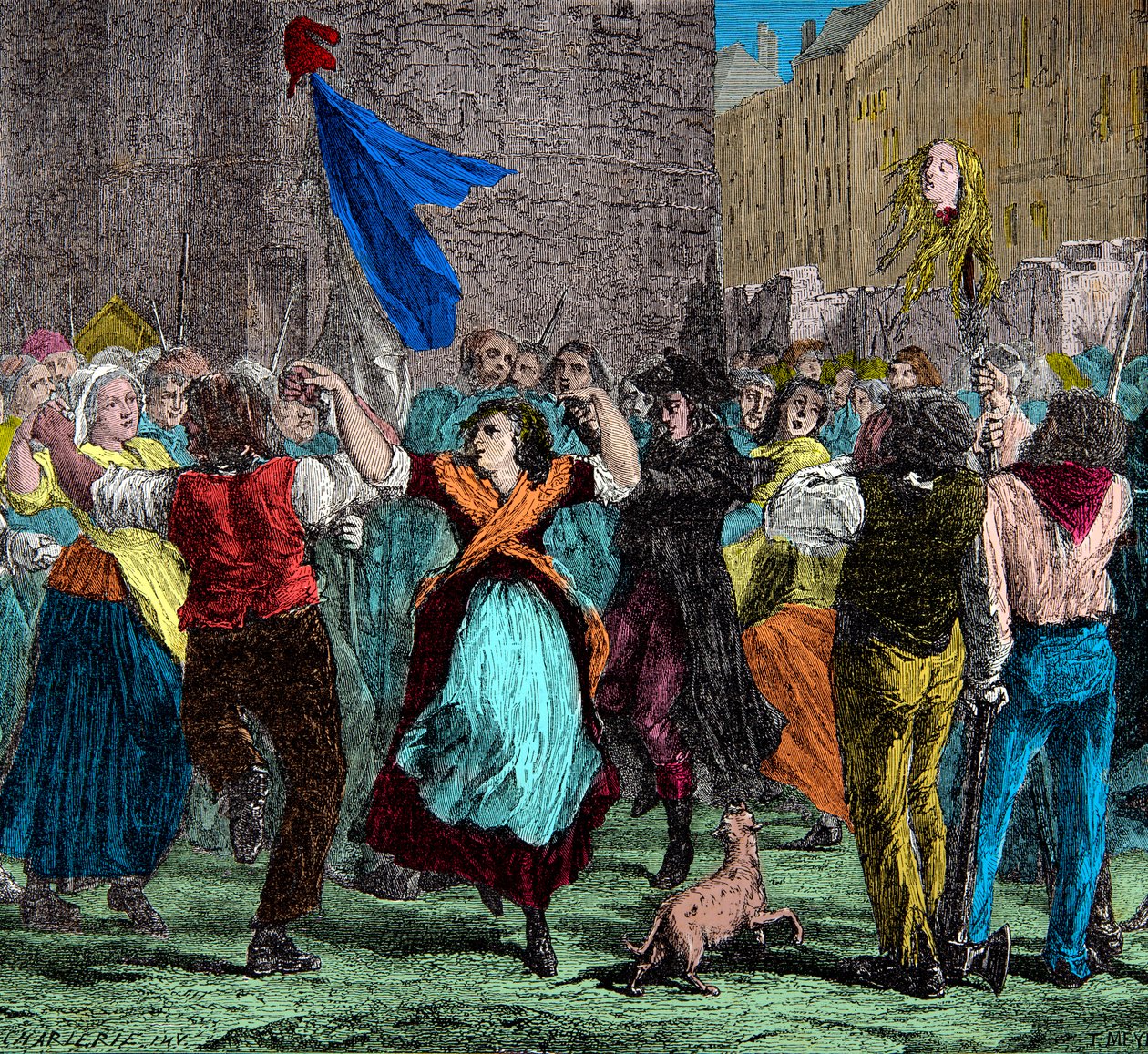 Lamballen prinsessan pää (Marie Therese Louise de Savoie Carignan tekijältä Anonymous Anonymous